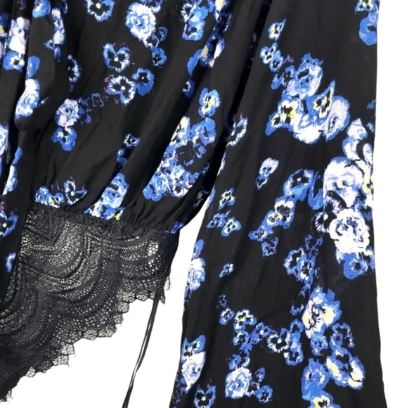 FREE PEOPLE Fourties Feel Bodysuit Black Combo EUC sz XS - Picture 14 of 16